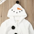 thumbnail image 5 of Infant White Fleece Jumpsuit, Long Sleeve Zipper Open Front Hooded One-piece for Boys and Girls, 0-3 Years, 5 of 7
