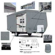 Seamander Travel Trailer RV Cover, fit sizes from 14' to 35', 3 layers Top panel, extra straps for windproof