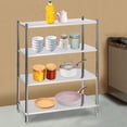 thumbnail image 4 of Fichiouy Stainless Steel Shelves Kitchen Storage Shelves Garage Shelving Units, 4 of 12