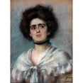 thumbnail image 2 of Alice Pike Barney 12x14 Gold Ornate Wood Frame and Double Matted Museum Art Print Titled - Laura in Fengu (1900), 2 of 4