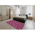 thumbnail image 5 of Ahgly Company Machine Washable Indoor Round Transitional Burnt Pink Area Rugs, 8' Round, 5 of 7