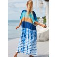 thumbnail image 5 of EDOLYNSA Plus Size Kaftan Dress for Women Swim Cover Up Long Casual Summer Outfit Loose Lounge Wear, 5 of 6