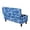 Blue Hibiscus Monstera Palm Leaves, variant on Jiueut Tropical Palm Leaves Print Ottoman Cover Rectangle Ottoman Slipcover Folding Storage Bench Cover Footrest Stool Slipcover Footstool Furniture Protector with Nonslip Elastic Bottom, Small