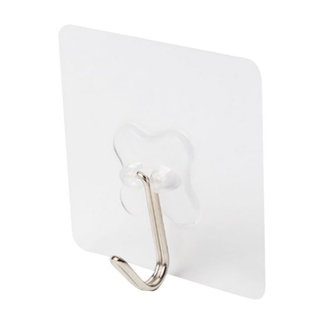 Less Than 5 Hooks Large Hook Strong Adhesive No Punching Kitchen Bathroom Transparent Adhesive Hook Strong Load Bearing