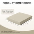 thumbnail image 4 of Aoodor Outdoor Seat Pads Chair Cushion W23''xD26''Soft,Fade-resistant Polyester,Removable Cover with Hidden Zipper,Adaptable Secure Ties,Set of 2 Available Sizes Suit Your Patio, Garden, or Terrace, 4 of 7