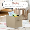 thumbnail image 5 of Ornavo Home Foldable Collapsible Storage Box Bins Shelf Basket Cube Organizer With Dual Handles - Set of 6 - 13 x 15 x 13 - Beige, 5 of 7