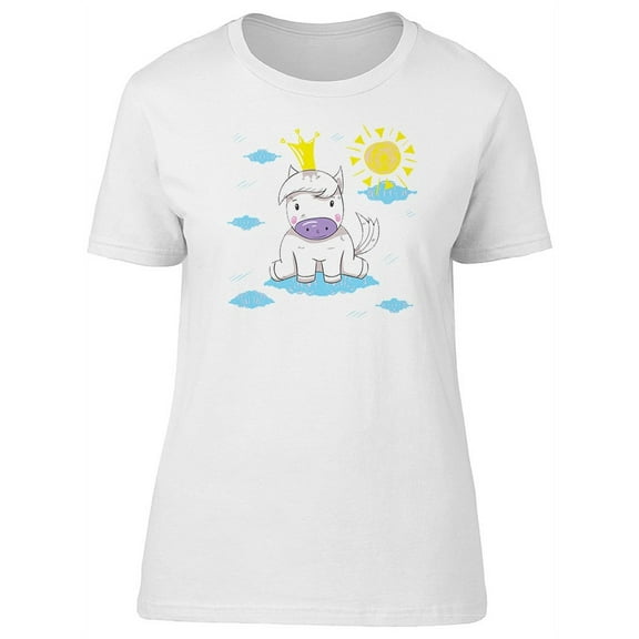 White Horse With A Crown T-Shirt Women -Image by Shutterstock, Female Medium