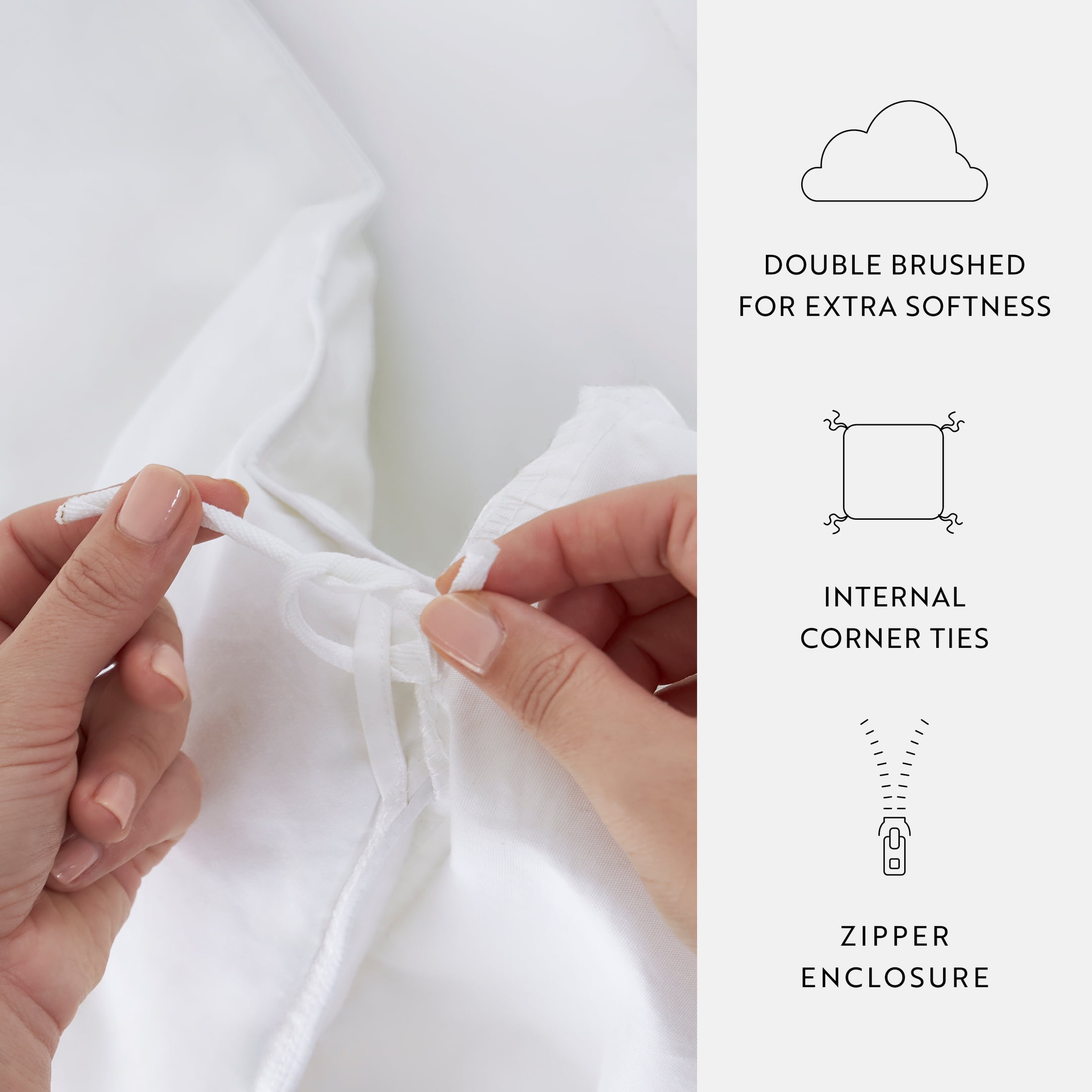 Noble Linens 2-Piece Stone Duvet Cover Set, Twin/Twin XL