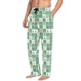 thumbnail image 6 of Christmas Squares Trees Mens Pajama Pants Cotton Elastic Waistband Lounge Sleep Pajama Bottoms Pj with Pocket, 6 of 7