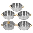 thumbnail image 3 of 5-Tier Stainless Steel Steamer Pot, 1.32Gal Large Capacity Cooking Pot with Clear Lid Anti-scald Handle, for Gas Induction Cooker Kitchen, 3 of 15