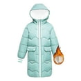 thumbnail image 4 of Breezora Women's Winter Thick Color Block Puffer Coat Mid Length Quilted Cotton Jacket XL Size Green, 4 of 5