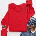 thumbnail image 5 of Grandma Sweatshirts for Women Heart Long Sleeve Crew Neck Oversized Shirts Pullover Mothers Day Tops (L, Red), 5 of 7