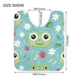 thumbnail image 3 of Toilet Rug U-Shaped Bathroom Rugs Non-Slip Soft Plush Machine Washable Contour Bath Mat Frog Face Leaf Strawberry Flower 24x20, 3 of 9