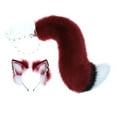 thumbnail image 3 of Juego de orejas y cola de piel sintética, accesorios de disfraz con cinturón , regalo de disfraces para adultos, actuación, Hugo Cola para la cabeza, 3 of 8