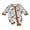 Brown, variant on Western Baby Girls Jumpsuits Infant Girl Crewneck Long Sleeve Cattle Print Oblique Zipper Rompers Cowgirl Fall One Piece Clothes