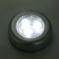 thumbnail image 4 of DYstyle Battery Powered Home Kitchen Under Cabinet Closet Push Tap Stick On Lamp Touch Light Click Lamp 3LED Wardrobe Touch Light Lamp, 4 of 7