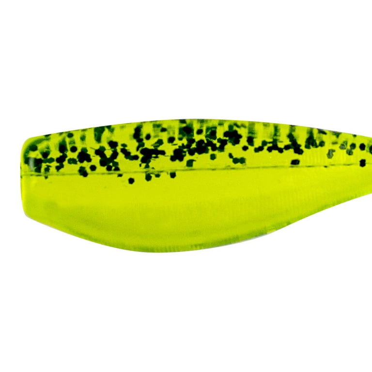 Bobby Garland Baby Shad Chartreuse Black Pepper; 2 in.