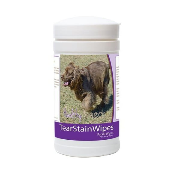 Healthy Breeds 840235181408 Sussex Spaniel Tear Stain Wipes - 70 Count