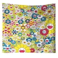 thumbnail image 1 of Tapicería de pared con diseño de girasoles, microtela, 150 x 150 cm, estética de habitación, 1 of 1