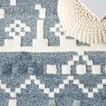thumbnail image 6 of SAFAVIEH Casablanca Eric Geometric Wool Area Rug, Blue/Ivory, 5' x 8', 6 of 8