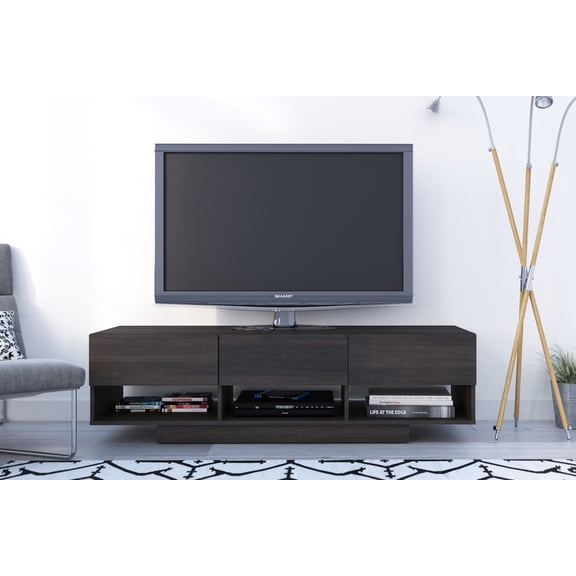Nexera Rustik TV Stand for TVs up to 66 in, Ebony