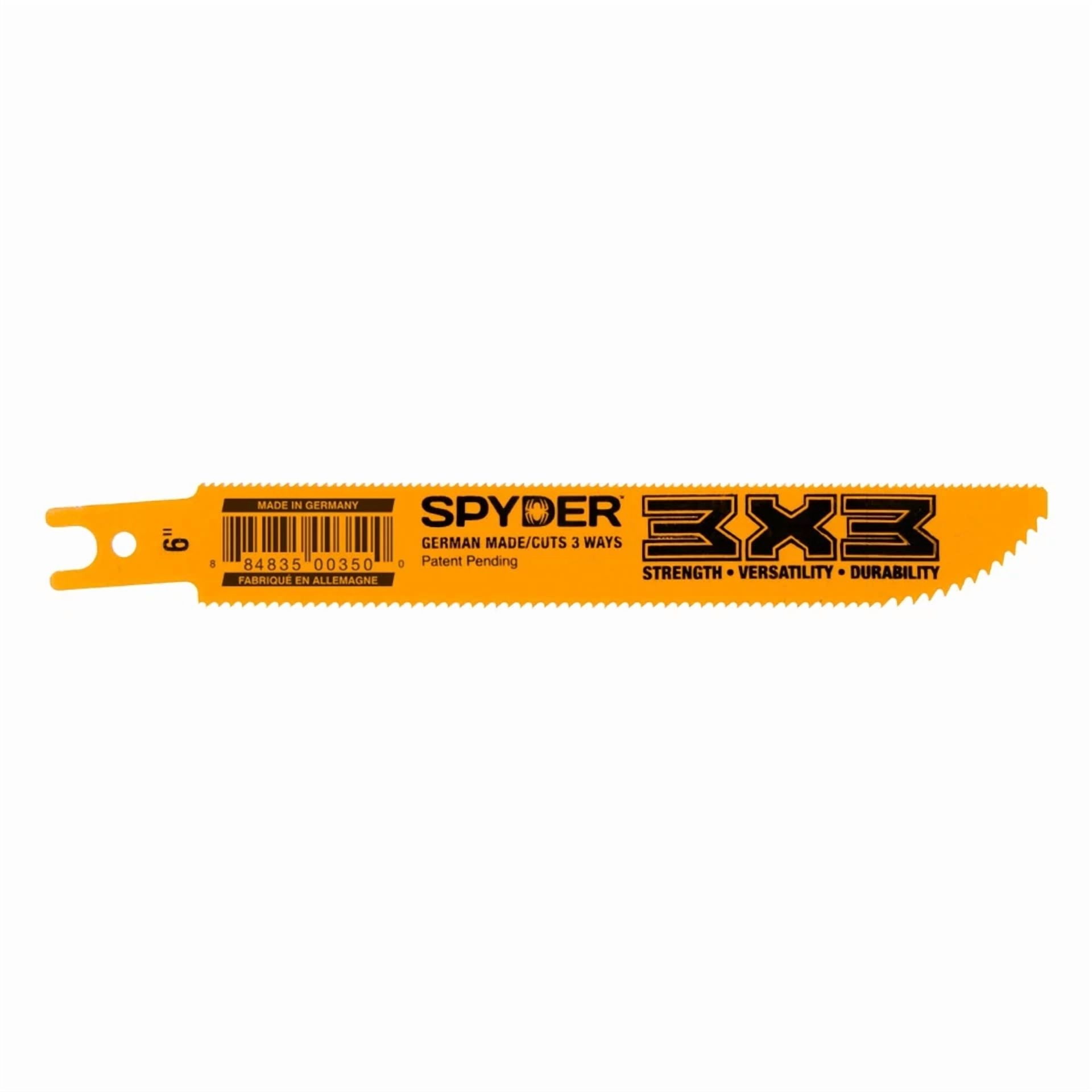 BUTTERFLY- 6 In 14-18Tpi Reciprocating Saw Blade Wood Metal Double-Sided Spyder 200180