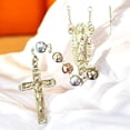 thumbnail image 4 of Rosario San Judas Tadeo Y Cruz,oro Laminado 18k,facetado, 4 of 7
