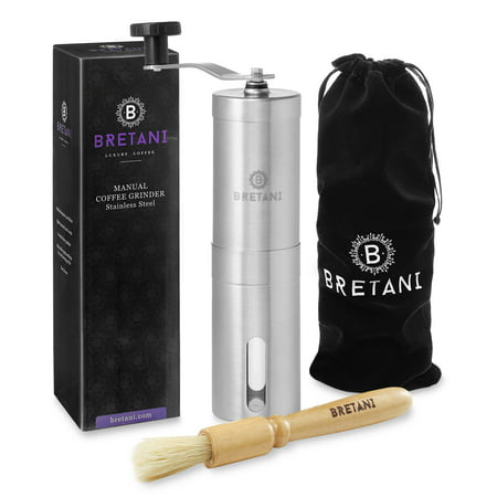 Bretani Manual Conical Burr Coffee Grinder - Stainless