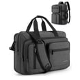 thumbnail image 1 of Bolsa para portátil BAGSMART 3 en 1, repelente al agua, 17.3 pulgadas, para hombre, negra, 1 of 6