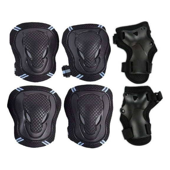 Knee Elbow Wrist Protective Pads Sets,CoastaCloud 6pcs Protector Guard Pad Gear,for Child Kids Roller,for Skating Skateboard Cycling Biking Mini Bike Riding,Blue