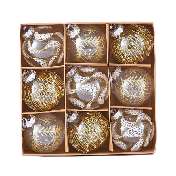 Injueey Bolas navideñas clásicas de 12 piezas para decoraciones de árboles, ingredientes seguros, duraderas e inodoros, suaves Kits de decoración para fiestas Oro