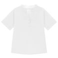 thumbnail image 4 of MKOSPLRT Linen Shirts for Girl 5-15 Years Short Sleeve Henley Shirts Solid Color Loose Fit Tshirts Lightweight Tees Birthday Gifts, 4 of 6