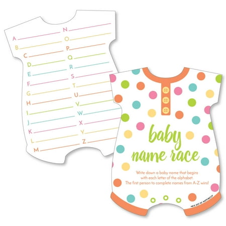 Baby Neutral Baby Name Race Cards Baby Shower Game Set Of 20