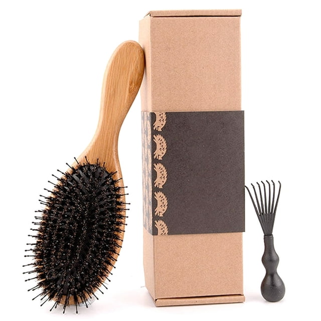 Paddle Hair Brush Creative Detangler Brush Paddle Comb with Brush Cleaner