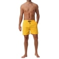 thumbnail image 2 of Pantalones cortos de verano para hombres INSPIRE CHIC para el Día del Padre, con cintura elástica y cordón, pantalones cortos de surf 30 amarillos, 2 of 6
