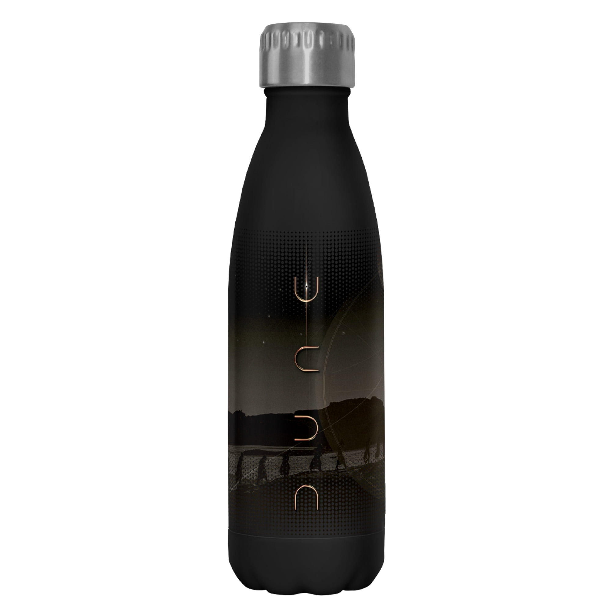 Dune Silhouette Logo Stainless Steel Water Bottle Black 17 oz. 
