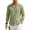 Light Green #006, variant on Men's Cotton Linen Shirts Casual Button Down Long Sleeve Shirt Solid Spread Collar Shirts with Chest Pocket M