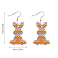 thumbnail image 3 of Hearth & Gear Easter Earrings Cartoon Cute Rabbit Acrylic Sheet Double Printing Earrings Women's Earrings Valentines Day Earrings for Women Ear Ringing Jewelry for Women Jewelry Raffia Earrings, 3 of 6