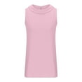 thumbnail image 5 of Puliio Womens Vest Tops Solid Color Round Neck Casual Sleeveless Top T Shirt Sumemr Loose Minimalist Versatile Female Camisole Tops, 5 of 6