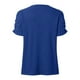 thumbnail image 4 of Blusa informal de manga corta para mujer - Cuello redondo, mangas con volantes y detalles a rayas - Prenda ligera para primavera-verano, 4 of 6