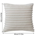thumbnail image 3 of Clearance!Funda De Almohada,Fundas De Almohada Decorativas De Felpa Suave A Rayas para Sofá con Respaldo De Terciopelo para Sofá,Cama,Sala De Estar,Blanco Crema, 3 of 6