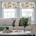 thumbnail image 5 of LALILO Kitchen Curtain Valance Colorful Floral Birds Green Rod Pocket Window Curtain 52"x 18" Set of 2, 5 of 7