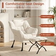 thumbnail image 6 of TLSUNNY Lazy Chair with Ottoman, Comfy Lounge Chair, Oversized Reading Armchair with Folding Footrest & Side Pocket for Living Room, Bedroom, Office, 6 of 10