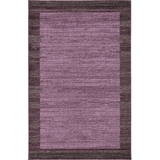 Unique Loom Del Mar Collection Tapis de Transition Contemporain, 5' x 8', Violet/ivoire