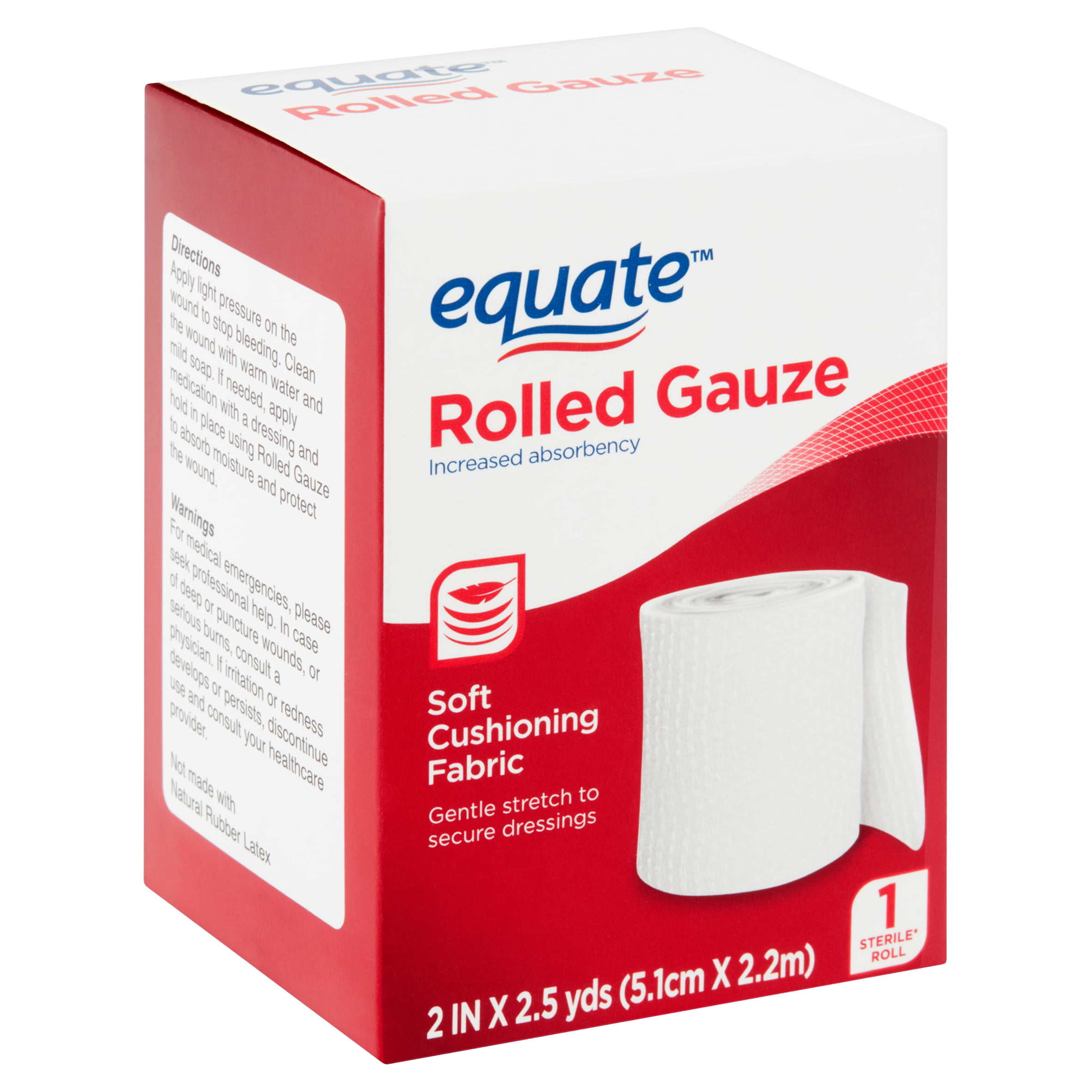 Equate Rolled Gauze, 2 inches X 2.5 yards, 1 Count