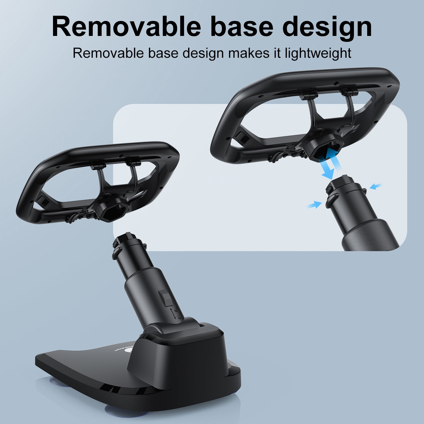 HONCAM PS5 Gaming Racing Wheel Stand for PS5/PS5 Elite Controllers,Steering Wheel Stand with 4 Table Suction Cup for PlayStation 5 Dualsense Controller,More robust and dependable for Immersive Game