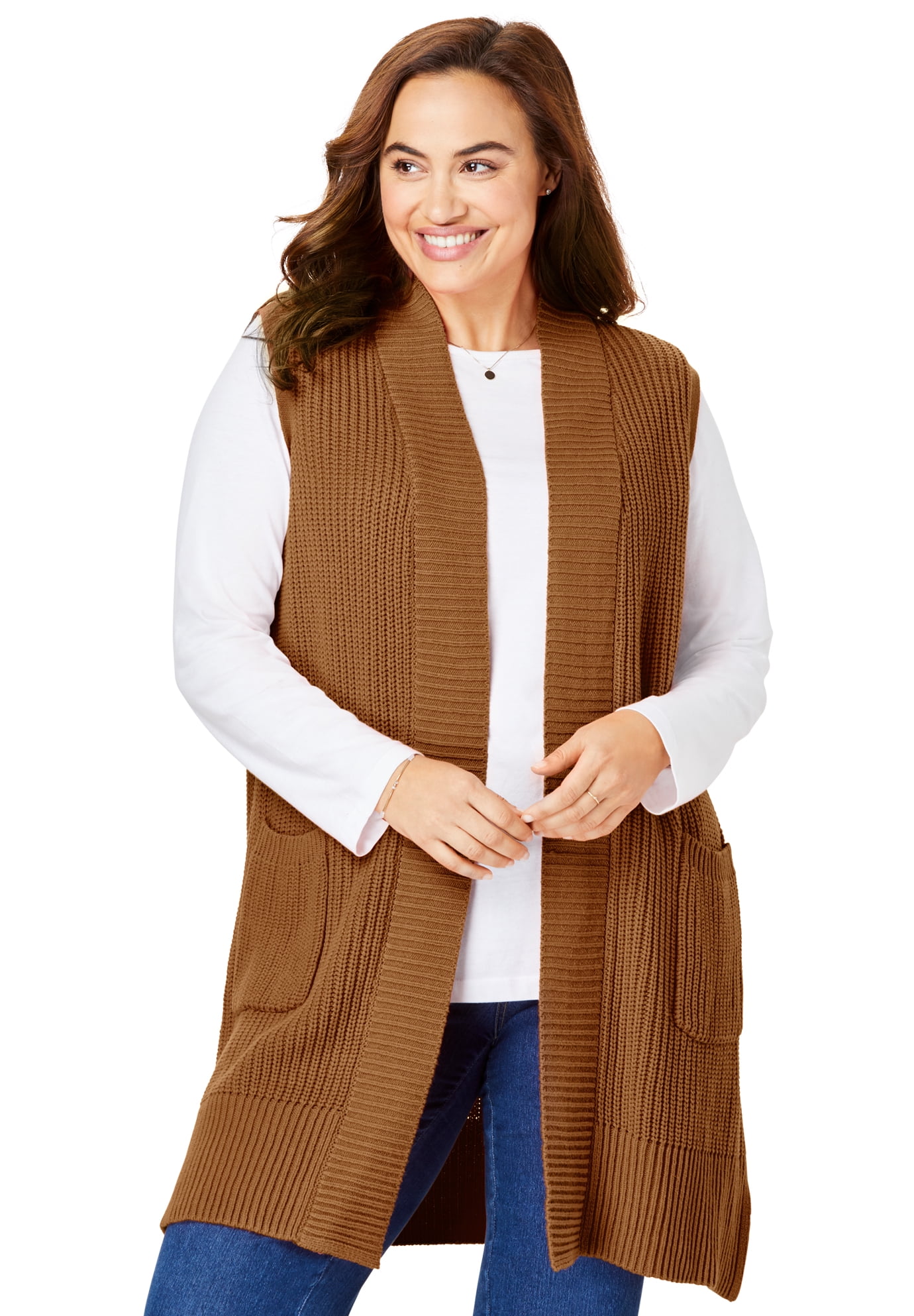 womens open front vest