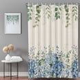 thumbnail image 3 of Bathroom Shower Curtain Blue Hydrangea Flower Green Eucalyptus Leaves Waterproof Shower Curtains with Hooks, Retro Linen Bath Curtains Bathtub Curtain Home Decor 36x72in, 3 of 9