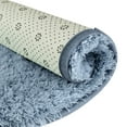 thumbnail image 4 of REGALWOVEN Oval Shaggy Bathroom Rugs Absorbent Soft Bathroom Mat Blue 16" x 24", 4 of 6