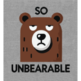 thumbnail image 2 of So Unbearable Youth Heather Gray Long Sleeve Hoodie-Medium, 2 of 3